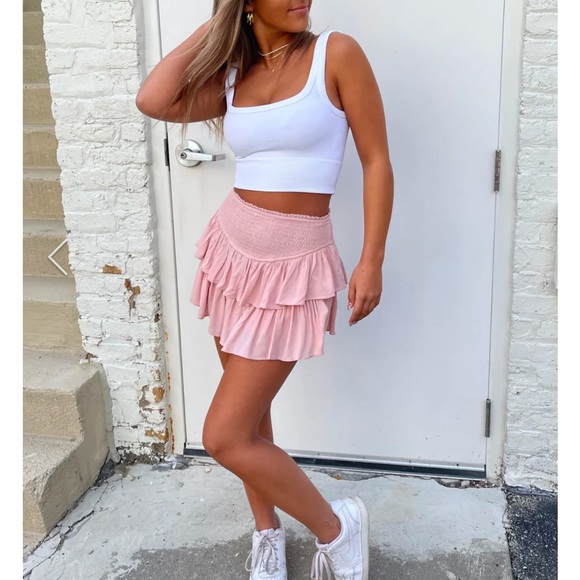 Rock N Rags Dresses & Skirts - Pink Dusty Rose Ruffle Skirt ~ Rock N Rags